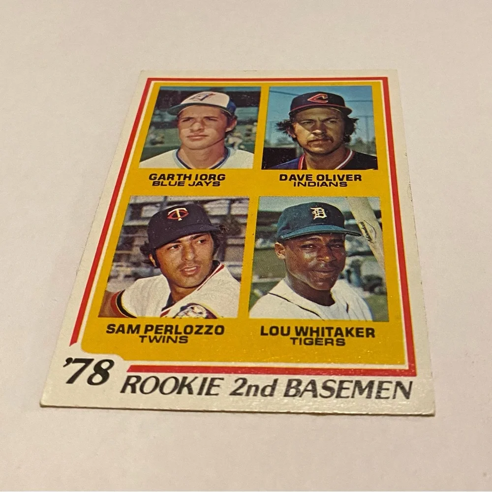 Lou Whitaker Rookie 1978 Topps Baseball Card G.Iorg/D.Oliver/S.Perlozzo Vintage